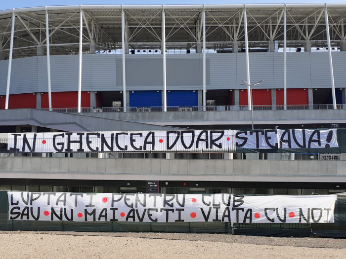Mesaj dur pus de suporterii CSA în Ghencea: „Nu mai aveți viață cu noi!”