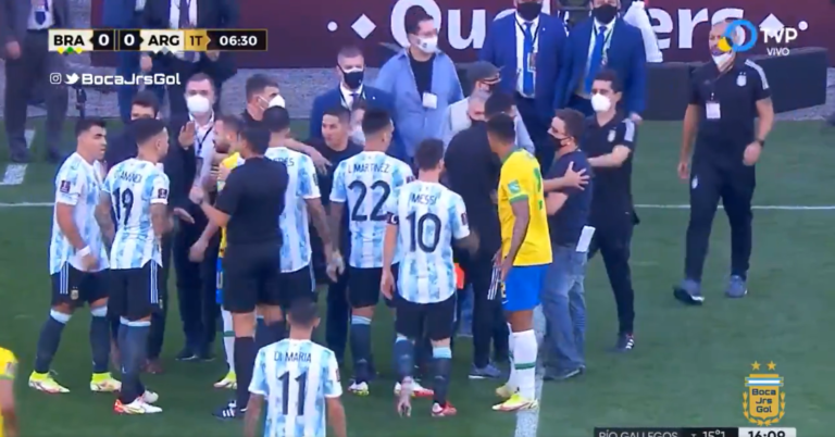 Haos la Brazilia – Argentina, meciul a fost abandonat. Agenții sanitari au intrat pe teren pentru că 4 jucători au încălcat protocolul Covid