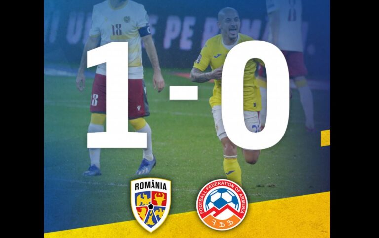 România – Armenia, scor 1-0. România face un pas uriaș spre calificare la Mondiale și urcă pe locul 2 în grupă