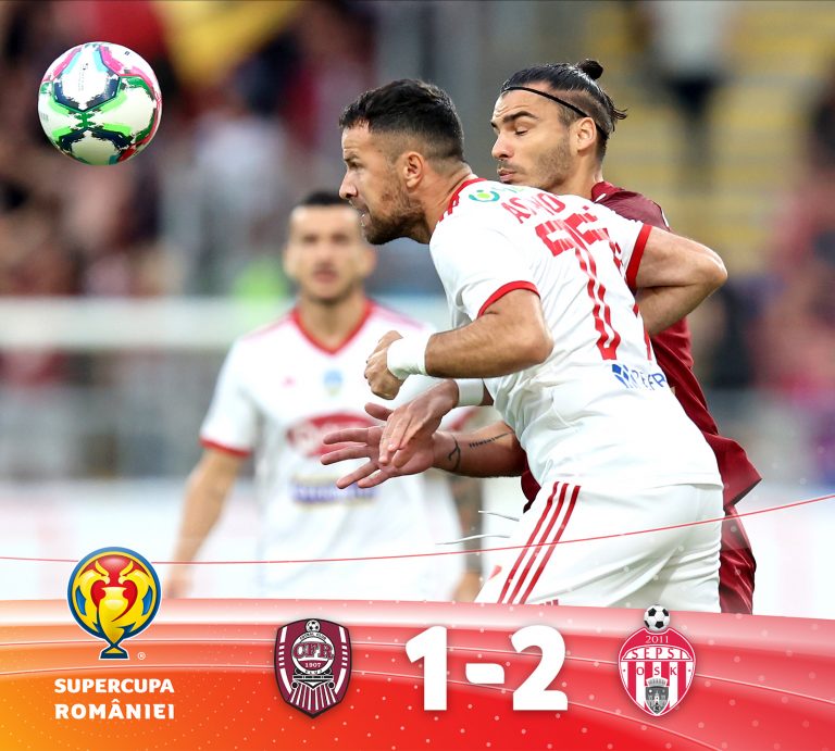 Sepsi Sf. Gheorghe a câștigat Supercupa României, scor 2-1, cu CFR Cluj. Meciul a marcat și introducerea VAR în competițiile interne