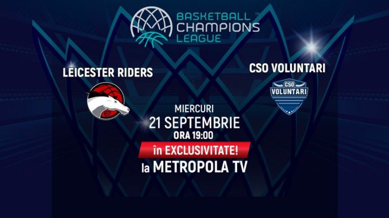 CSO Voluntari este singura participantă a României în Basketball Champions League. Meciurile se văd, în direct, la Metropola TV