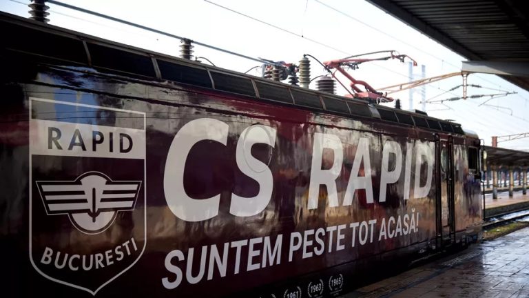 Locomotiva de centenar a clubului Rapid a plecat la drum din Gara de Nord