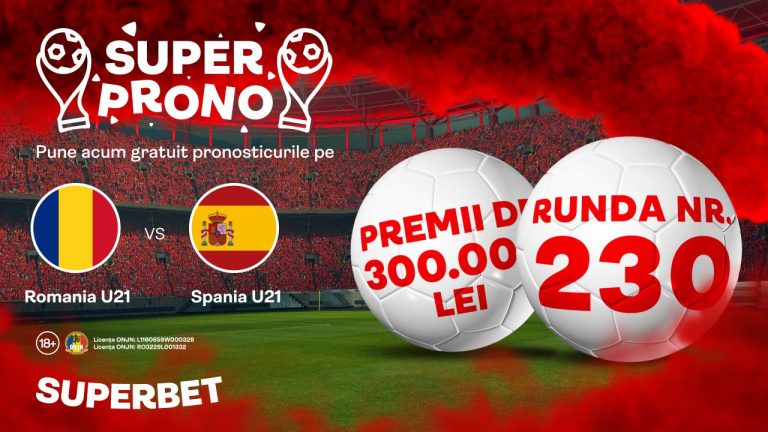 300.000 de lei premii la Superprono: pune gratuit pronosticurile pentru România U21 – Spania U21!