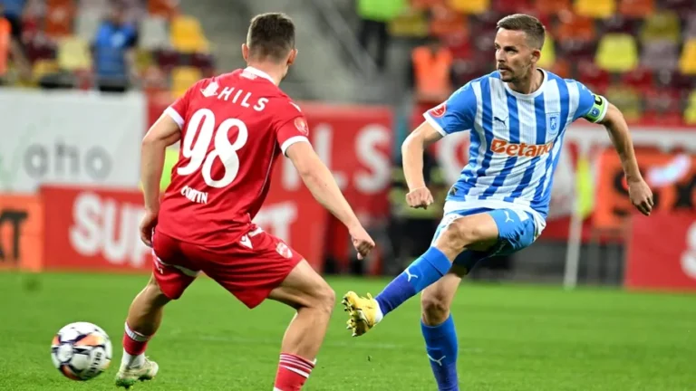 Universitatea Craiova a învins Dinamo București cu 2-0 (0-0) în play-off-ul Superligii