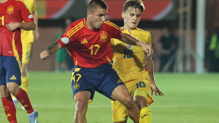 România U19 a cedat în fața Spaniei într-un meci din grupele EURO 2024