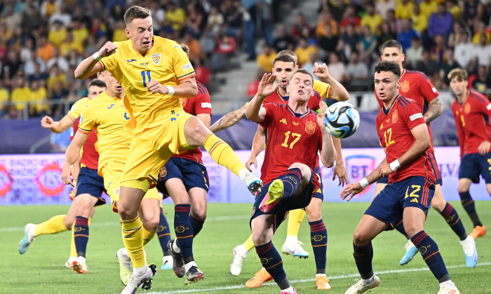 Echipa națională de tineret a României a pierdut în fața Spaniei într-un meci din preliminariile Campionatului European Under-21