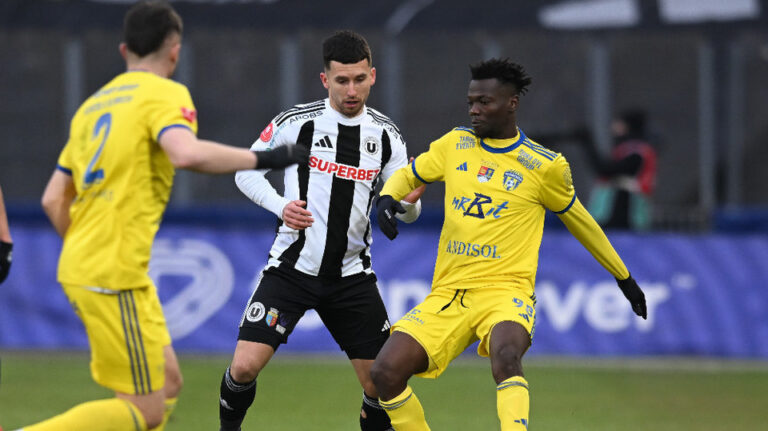 Universitatea Cluj a obținut o nouă victorie împotriva Unirii Slobozia, în etapa a 23‑a a Superligii