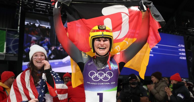 Julia Taubitz a cucerit aurul olimpic în proba individuală feminină de sanie la Milano‑Cortina