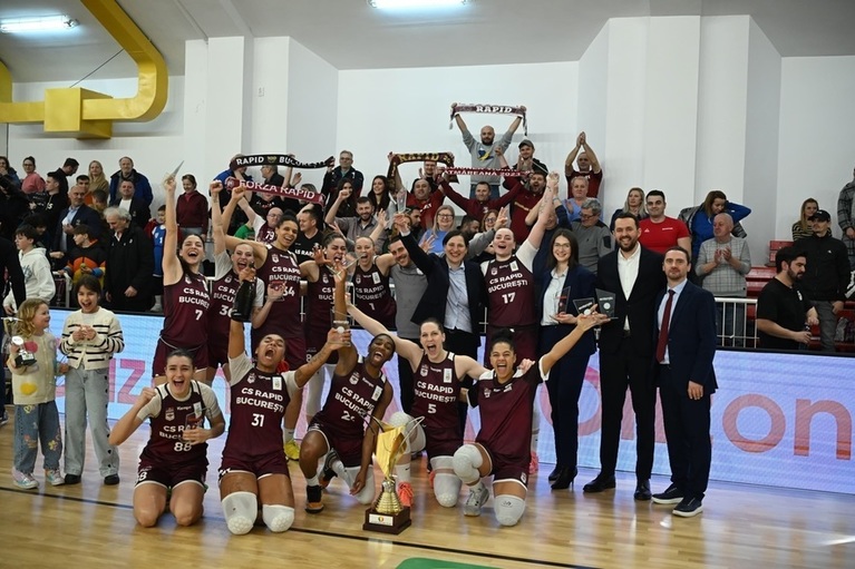 CS Rapid București a cucerit din nou titlul în Liga Națională de baschet feminin